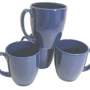 Corelle Coordinates Navy Blue Stoneware Coffee Mugs Coffee Cups Set Of 4